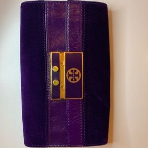 Dark purple Tory Burch wallet